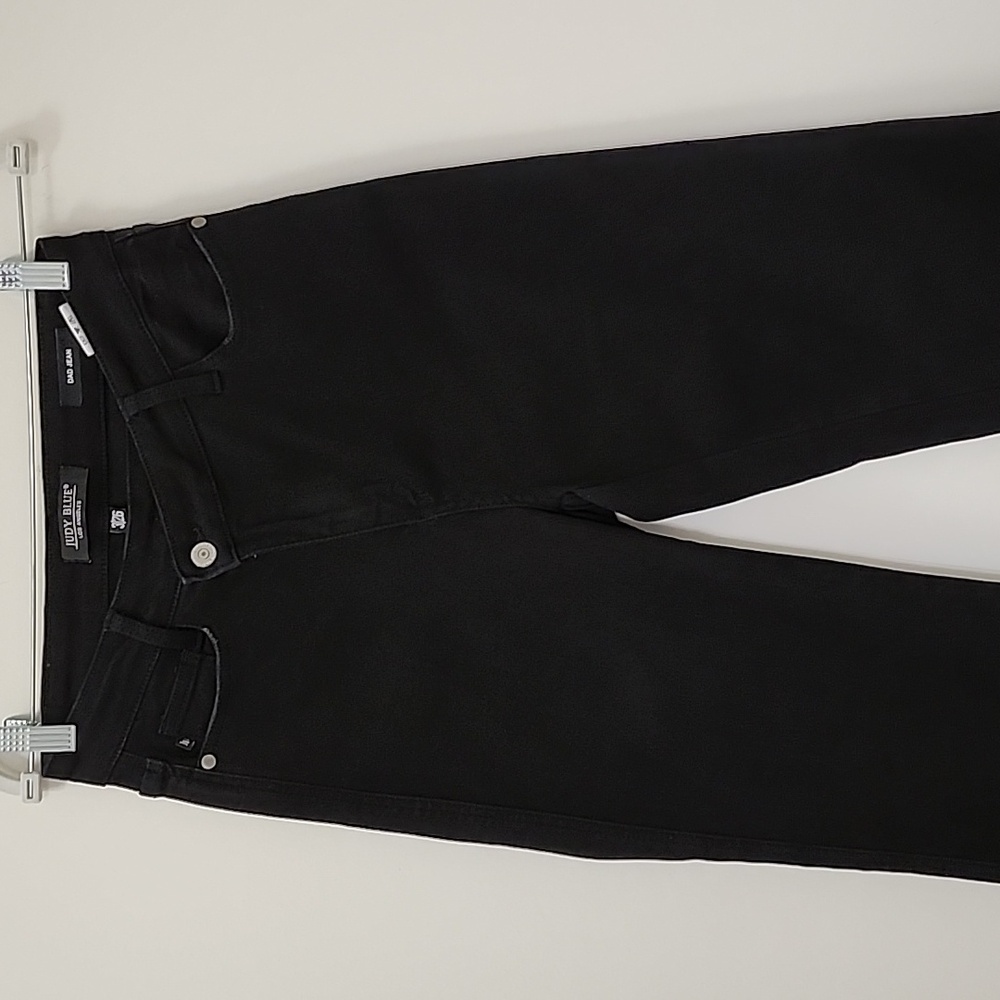 Juudy Blue Dad jeans with cross over Waist Black Blokecore  Size 3/26 - Picture 7 of 14